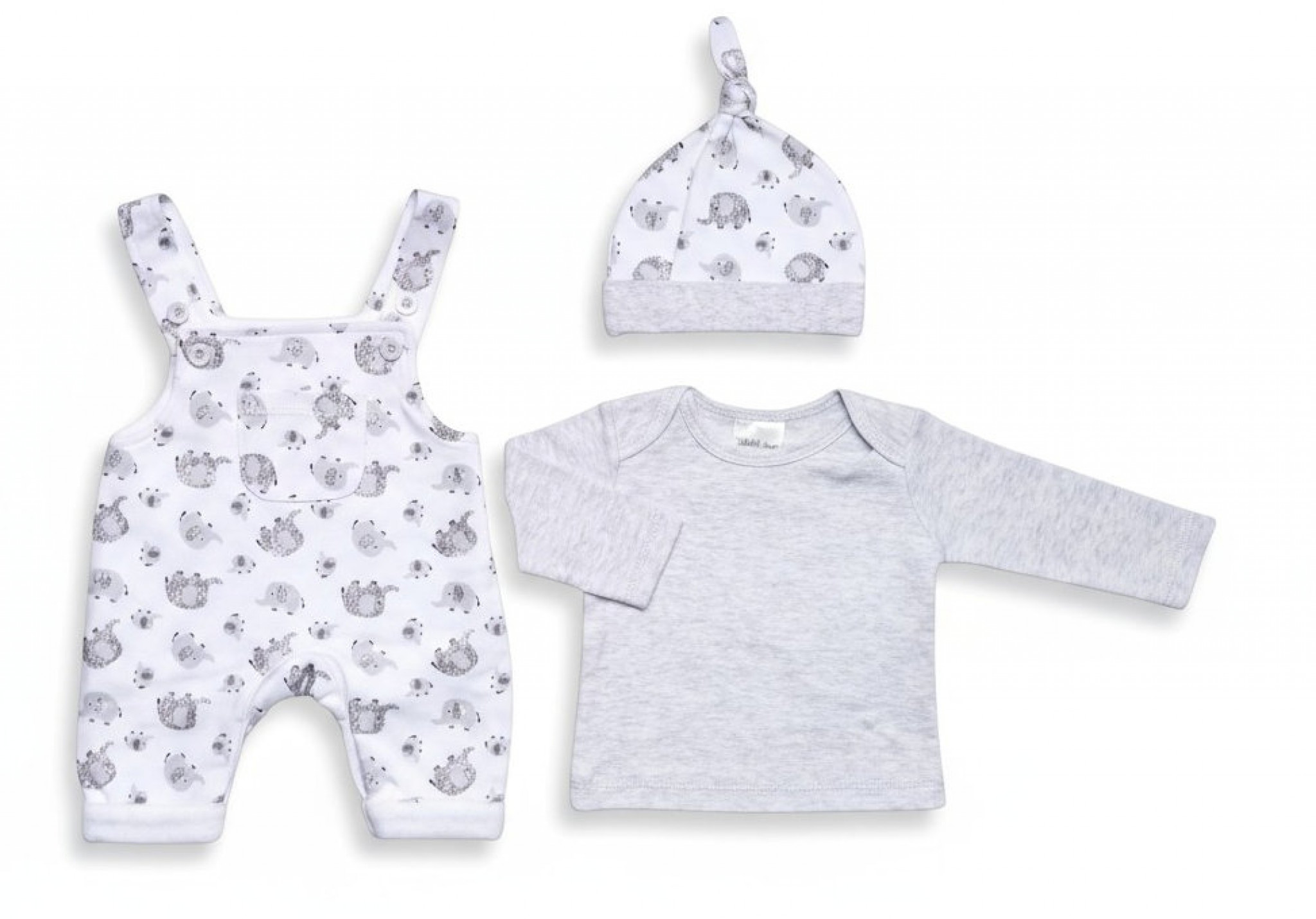 Just Too Cute  505651304460 JTLBW_9791  "Elephant" Dungaree Set (3-8lbs)