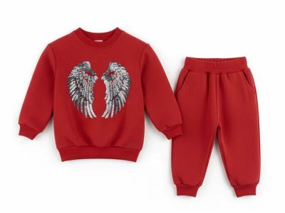 Kids Club London   KC3036R Red Angel Wings Coordinating Set (6-24 months)