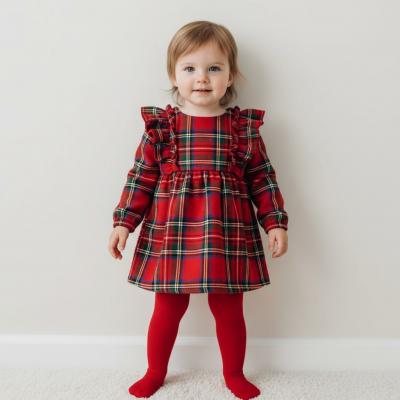 KC5114  Tartan Frill Dress  (0-24 months)