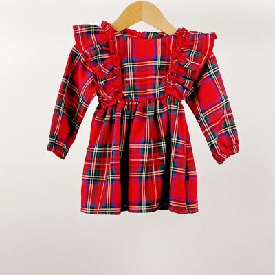 Kids Club London China * KC5114R Tartan Frill Dress (0-24 months)