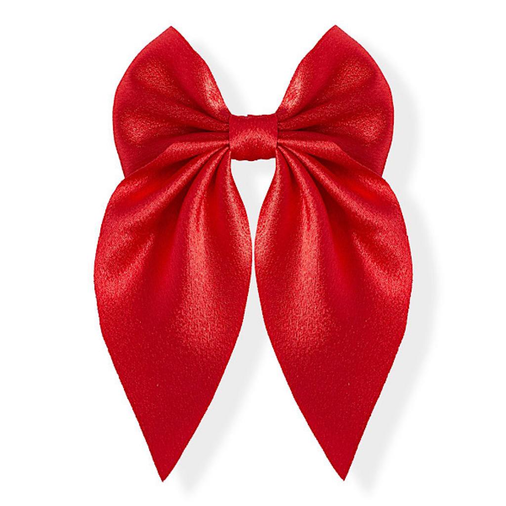 Kids Club London HC070RED * KCHC070-R Red Large Satin Bow Clip