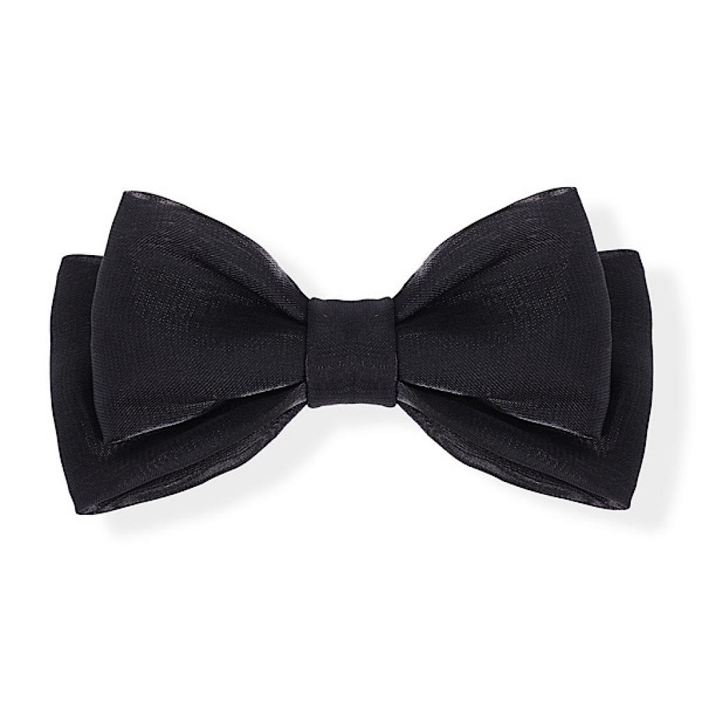 Kids Club London HC080BLACK  KCHC080-B Black Organza Bow Clip