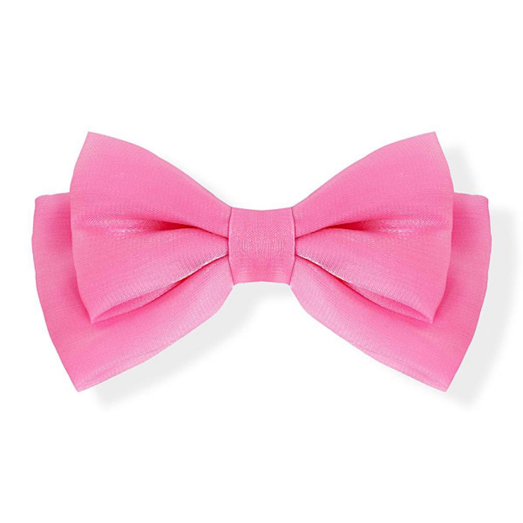 Kids Club London HC080FUSCHIAPINK  KCHC080-F Fuchsia Organza Bow Clip