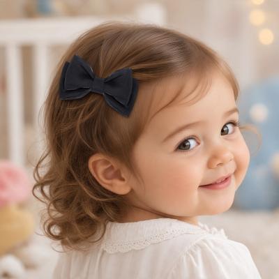 KCHC080B  Black Organza Bow Hair Clip 