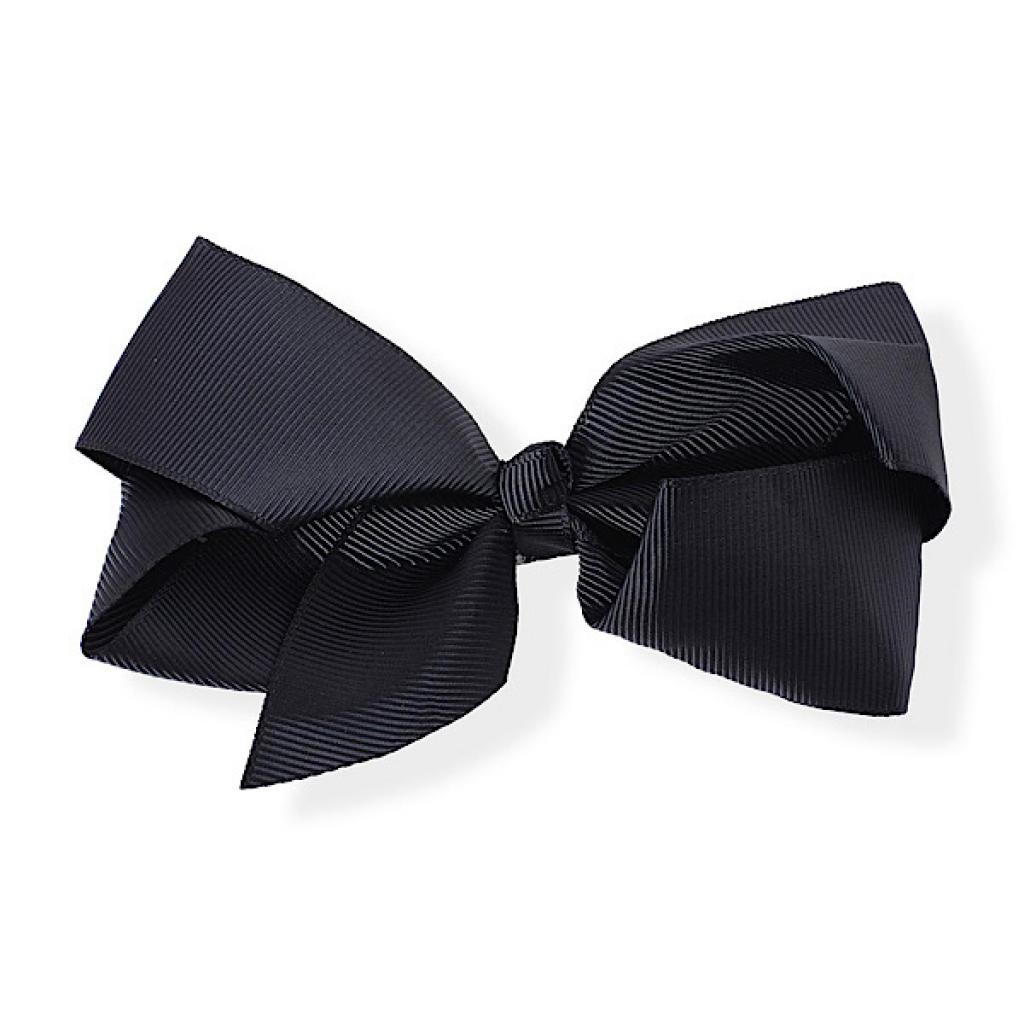 Kids Club London HC130BLACK  KCHC130-B Black Grosgrain  Bow Clip