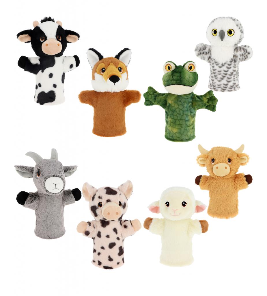 Keel Toys SE3077  KTSE3077 27cm Eco Farm Hand Puppets