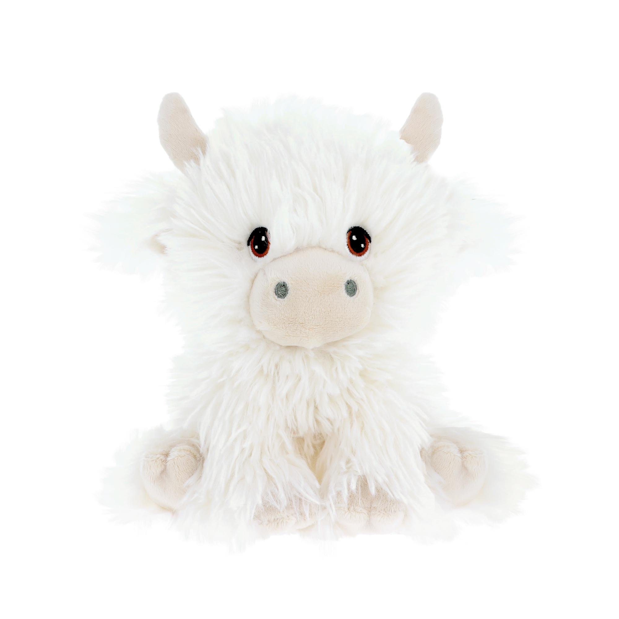 Keel Toys SE3511  KTSE3511 18cm Keeleco  Cream Shaggy Highland Cow