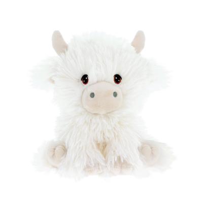 KTSE3511  18cm Keeleco  Cream Shaggy Highland Cow 