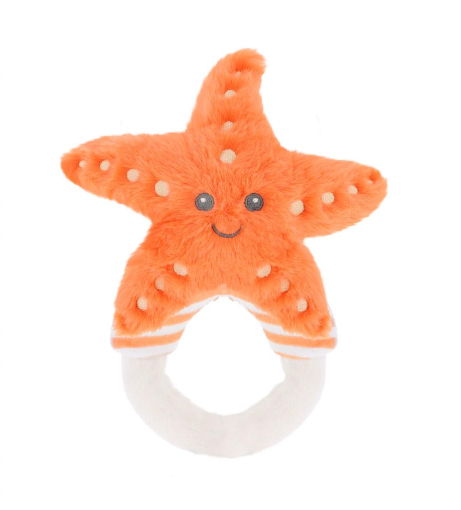 Keel Toys SE3515 5027148035157 KTSE3515 KeelEco 14cm Squish Starfish Ring Rattle