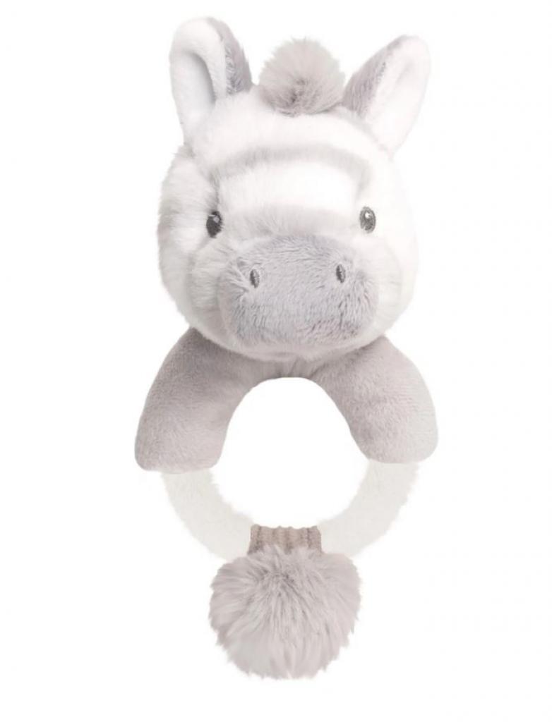 Keel Toys SE6724 5027148067240 KTSE6724 14cm Eco Cuddle Zebra Ring Rattle
