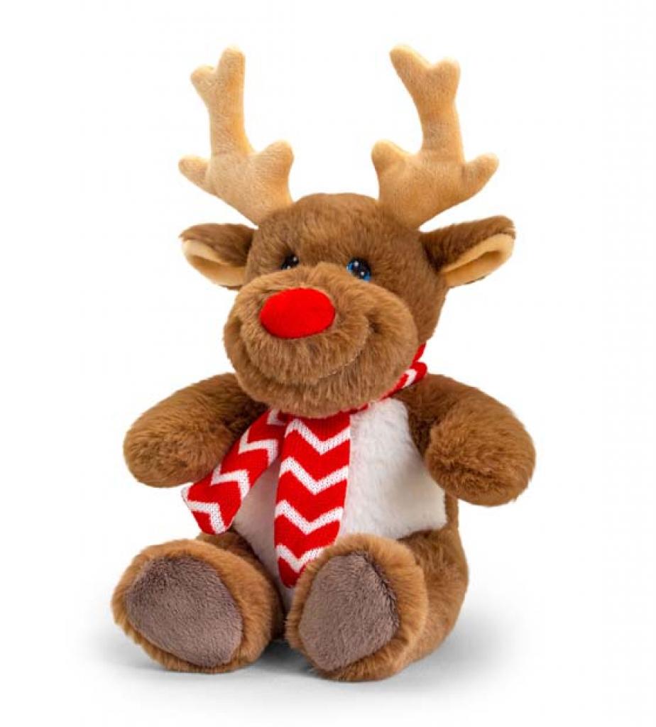 Keel Toys SX8153  KTSX1934 Keeleco 20cm Reindeer with Scarf