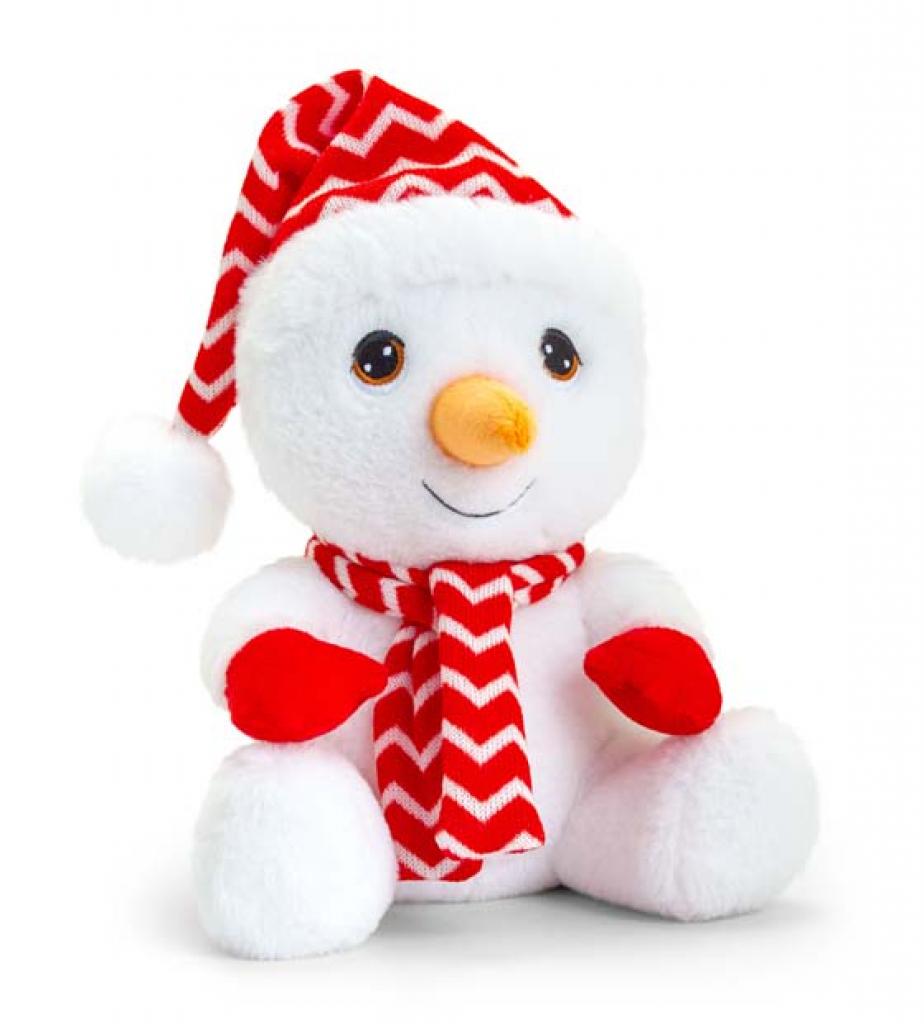 Keel Toys SX1938  KTSX1938  25cm Keeleco Snowman with Hat and Scarf.