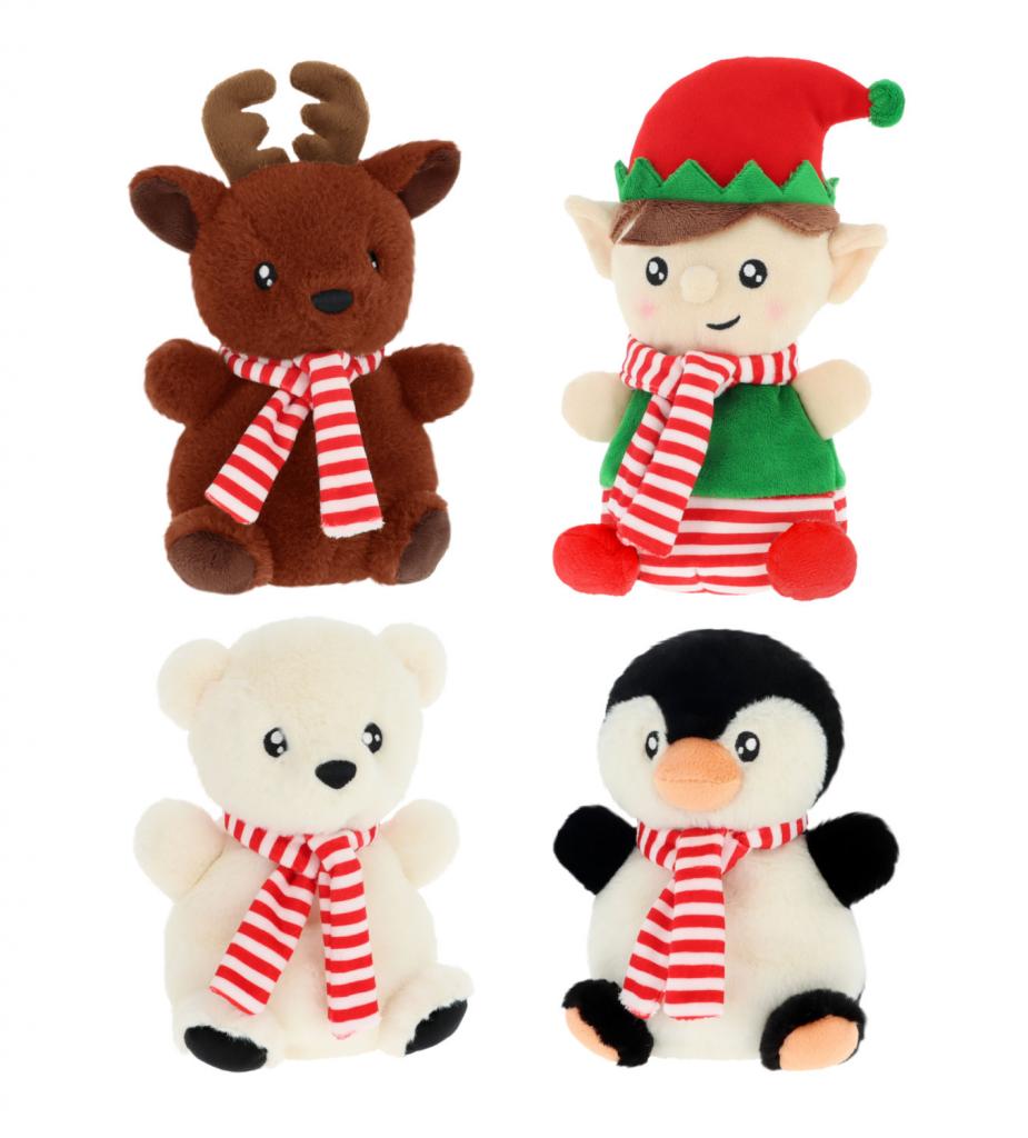 Keel Toys SX3551  KTSX3551 17cm Keeleco Christmas Pals (4 Assorted)