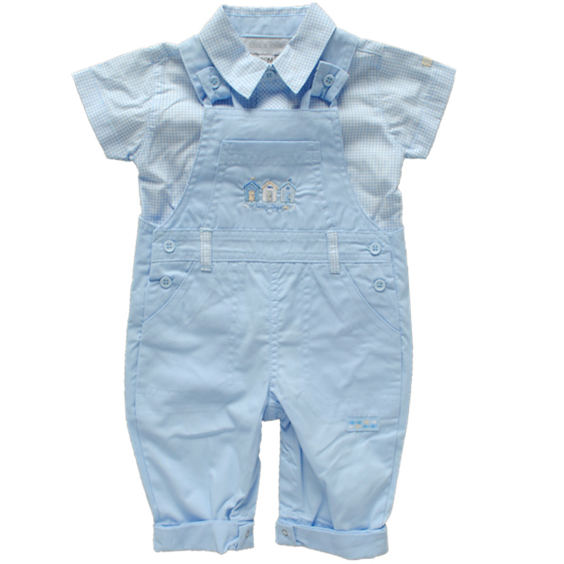 Kris X Kids  5060534472167 KXK1048A "Sunny Days" Dungaree & Shirt Set (0-9 months)