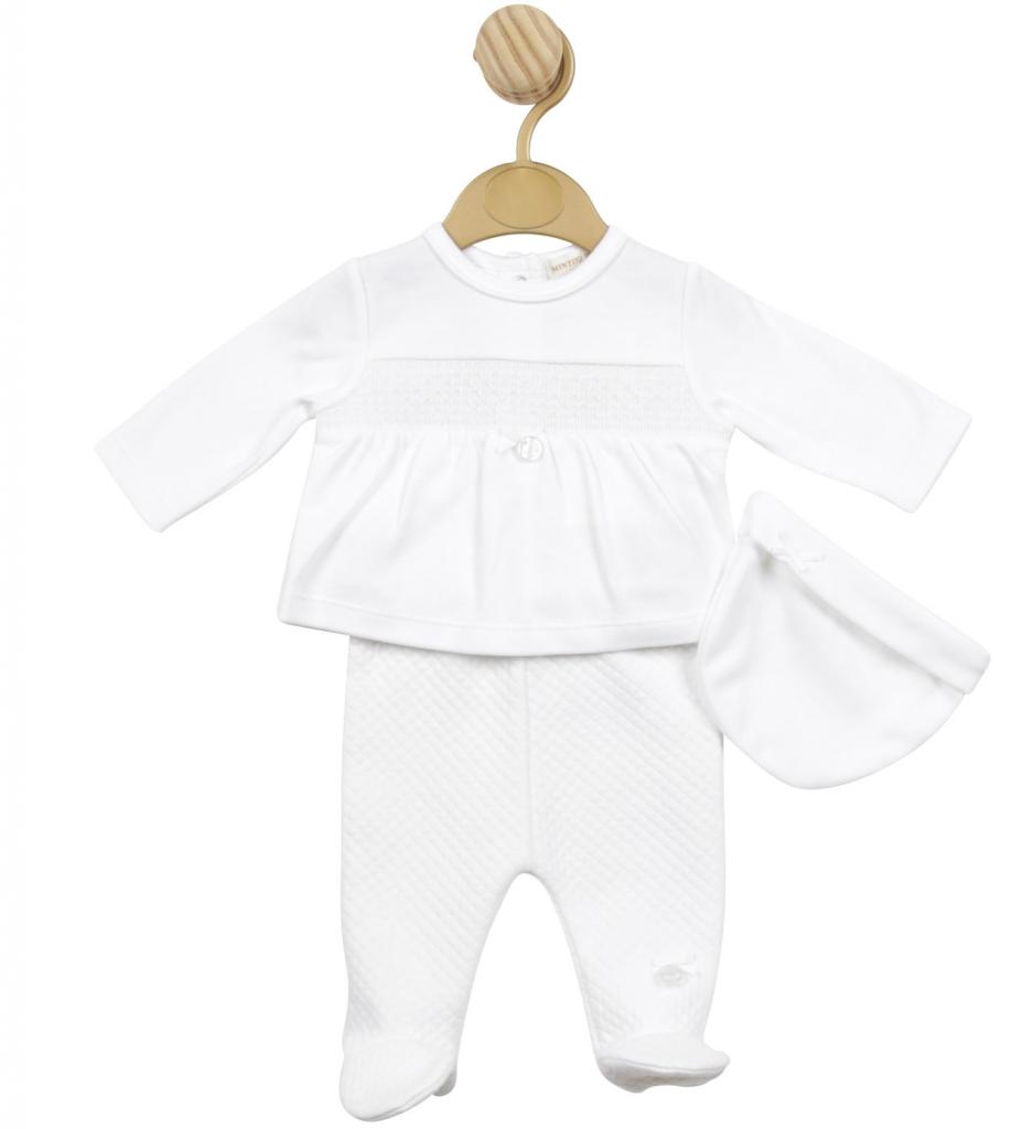 Mintini China  MBLBW5135-3-8 Smocked Two Piece and Hat ( 3-8lbs)
