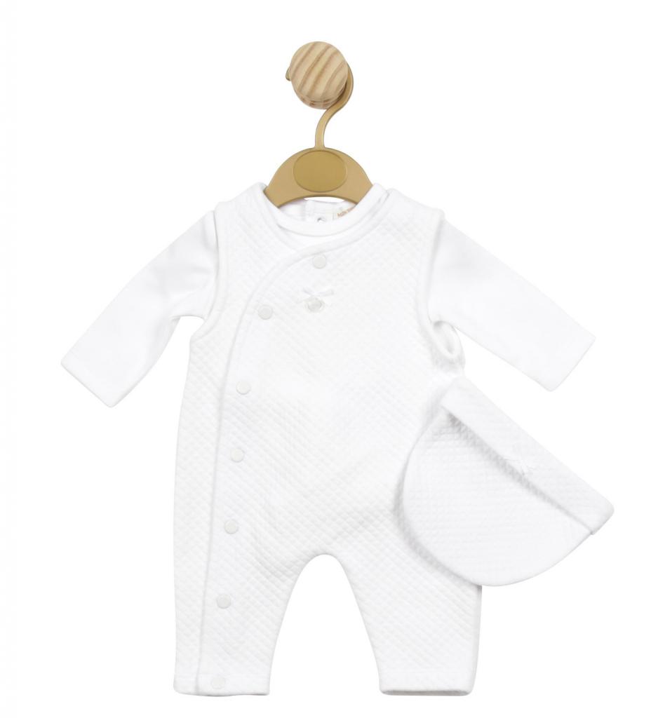 Mintini MB5136  MBLBW_5136Pr Pointelle overall , body and hat ( 3-8lbs)