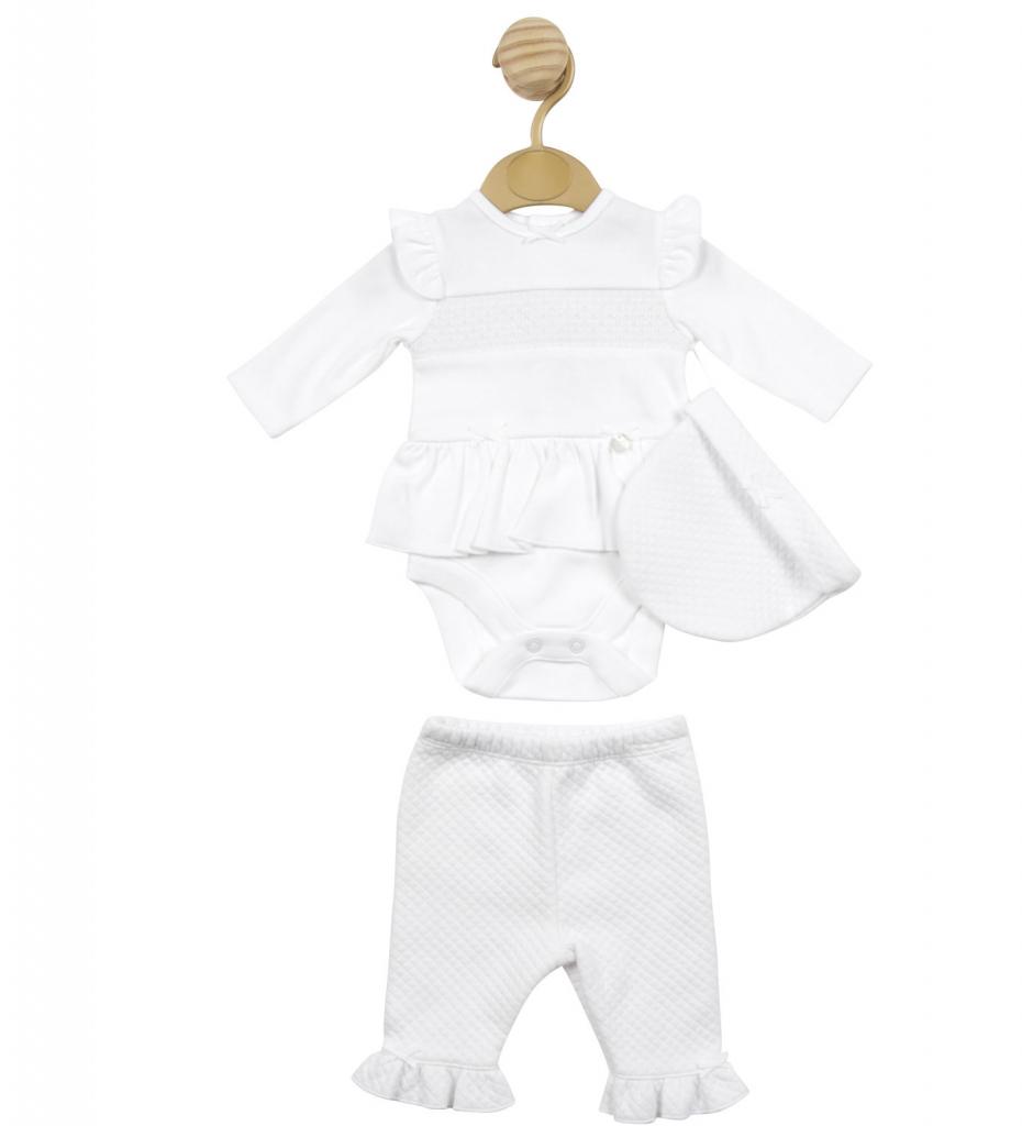 Mintini MB5137 * MBLBW5137-5-8 Smocked two piece and hat ( 3-8lbs)