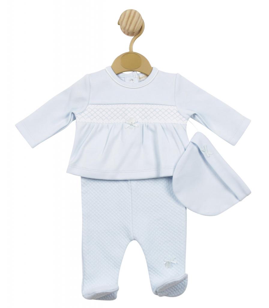 Mintini China * MBLBW_5151-3-8 Smocked two piece and hat ( 3-8lbs)
