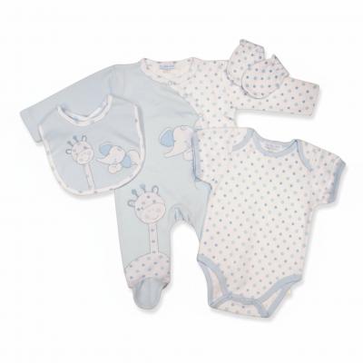 Tiny Chick PB-20-737S 5035320204376 LBWTC20-737S "Elephant and Giraffe" 4 Piece Set (3-8lbs)