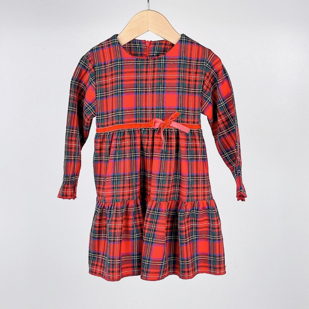 Kids Club London China * KCL5015 Tartan Dress (0-24 months)