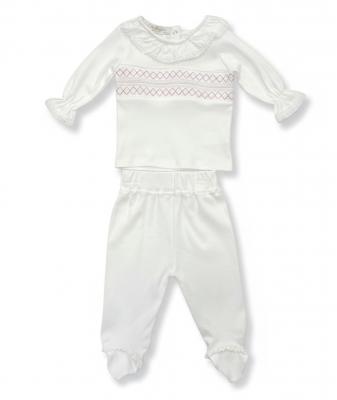 Little Dreams 10028BISC 001005000 LD10050I Smocked Cross Stitch Two piece  (0-9m)