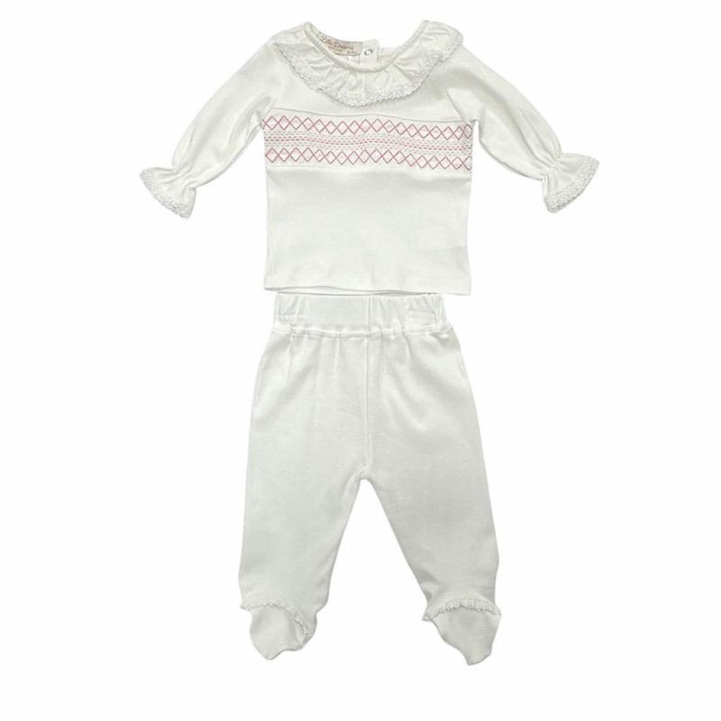 Little Dreams 10028BISC 001005000 LD10050I Smocked Cross Stitch Two piece  (0-9m)