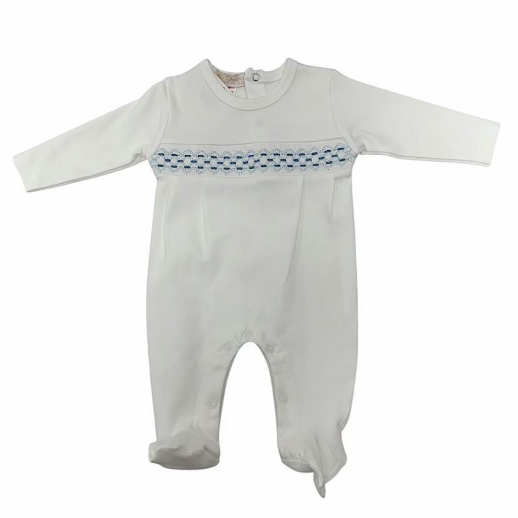 Little Dreams LD10081WS * LD10081WS White  Smocked All In One  (0-9m)