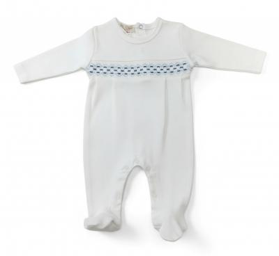 Little Dreams LD10081WS * LD10081WS White  Smocked All In One  (0-9m)