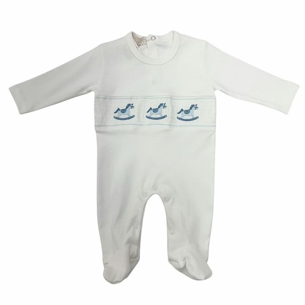 Little Dreams LD10087WS * LD10087WS  Smocked Rocking Horse All In One  (0-9m)