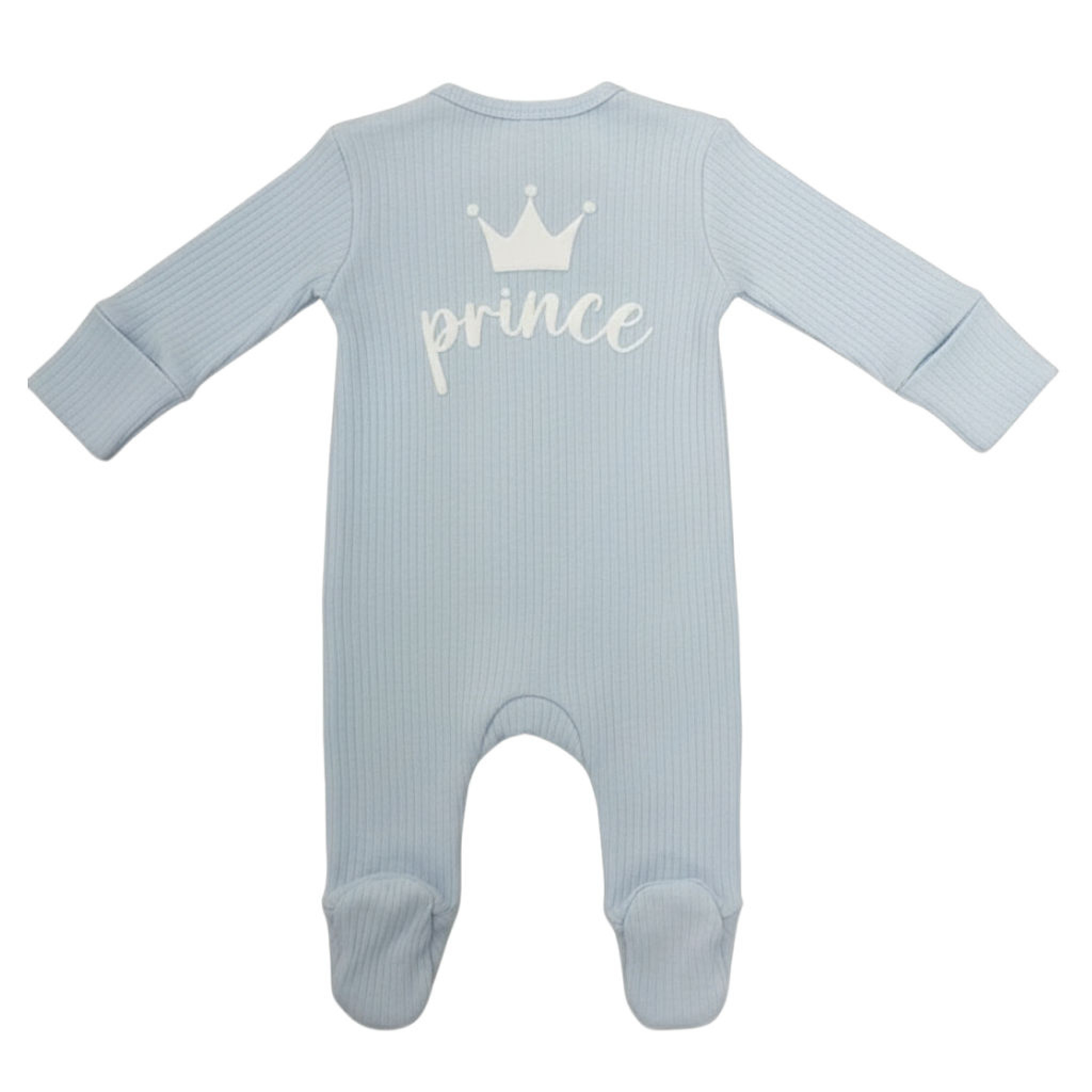 Little Dreams 10097 * LD10097S Sky "Prince" Ribbed Zipped All In One  (0-9m)