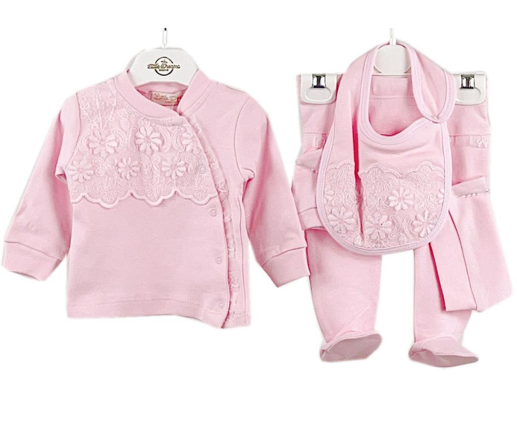 Little Dreams China * LD15007P Pink Five Piece Outfit (0-9 months)