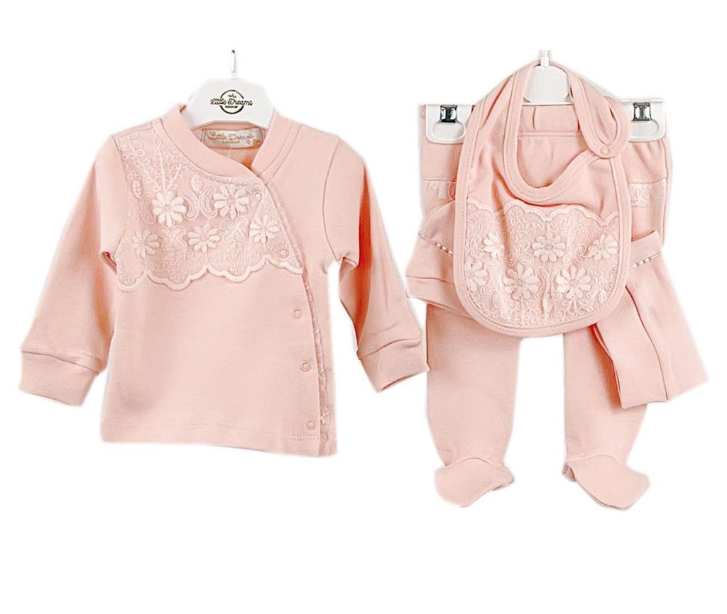 Little Dreams China * LD15007Pe Peach Five Piece Outfit (0-9 months)