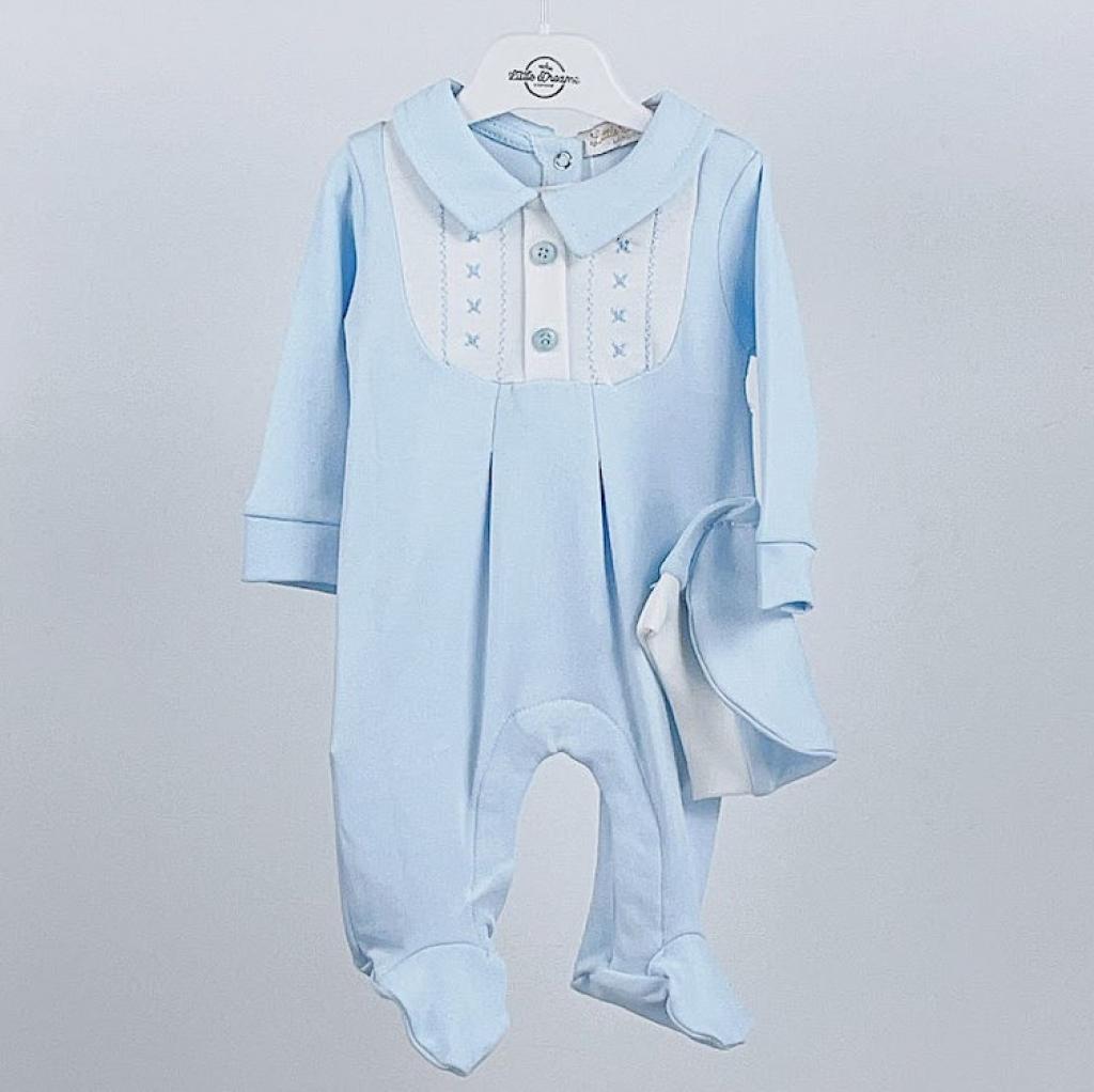 Little Dreams China  LD15048S Sky Cross Stitch sleepsuit (0-9 months)