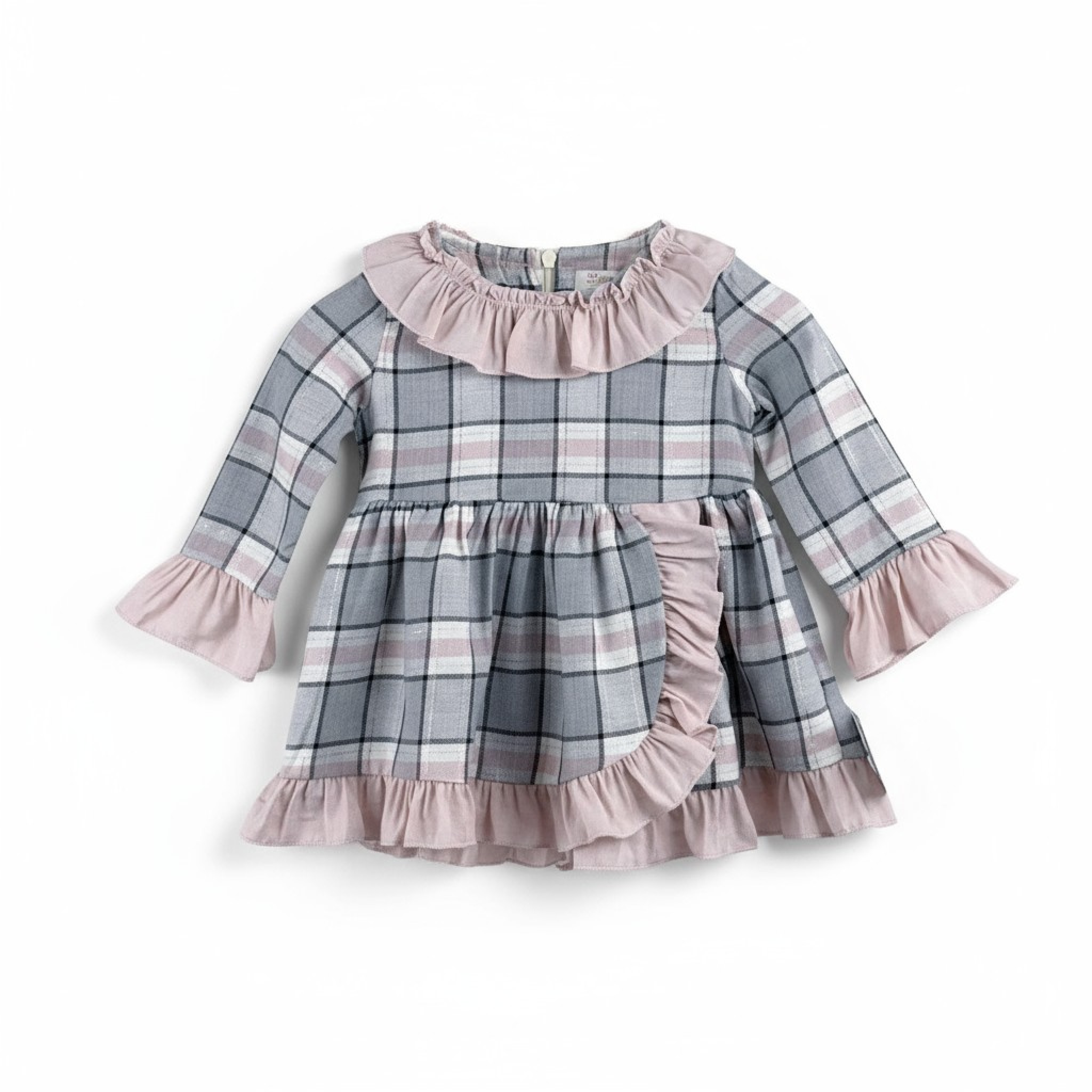 Little Dreams   LD15058-P Pink Plaid Party Dress Set (6-24 months)