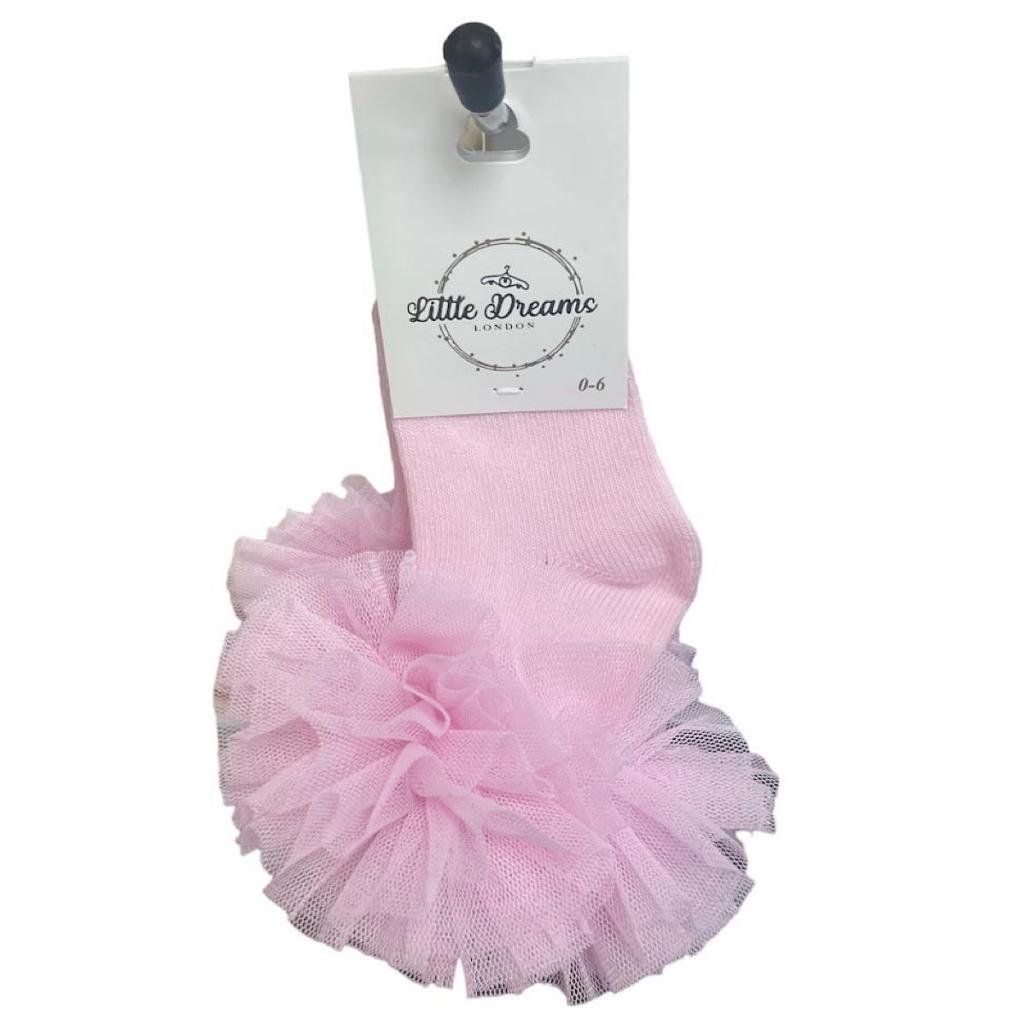 Little Dreams   LD3480P Pink Tutu Ankle Socks (Choose Size)