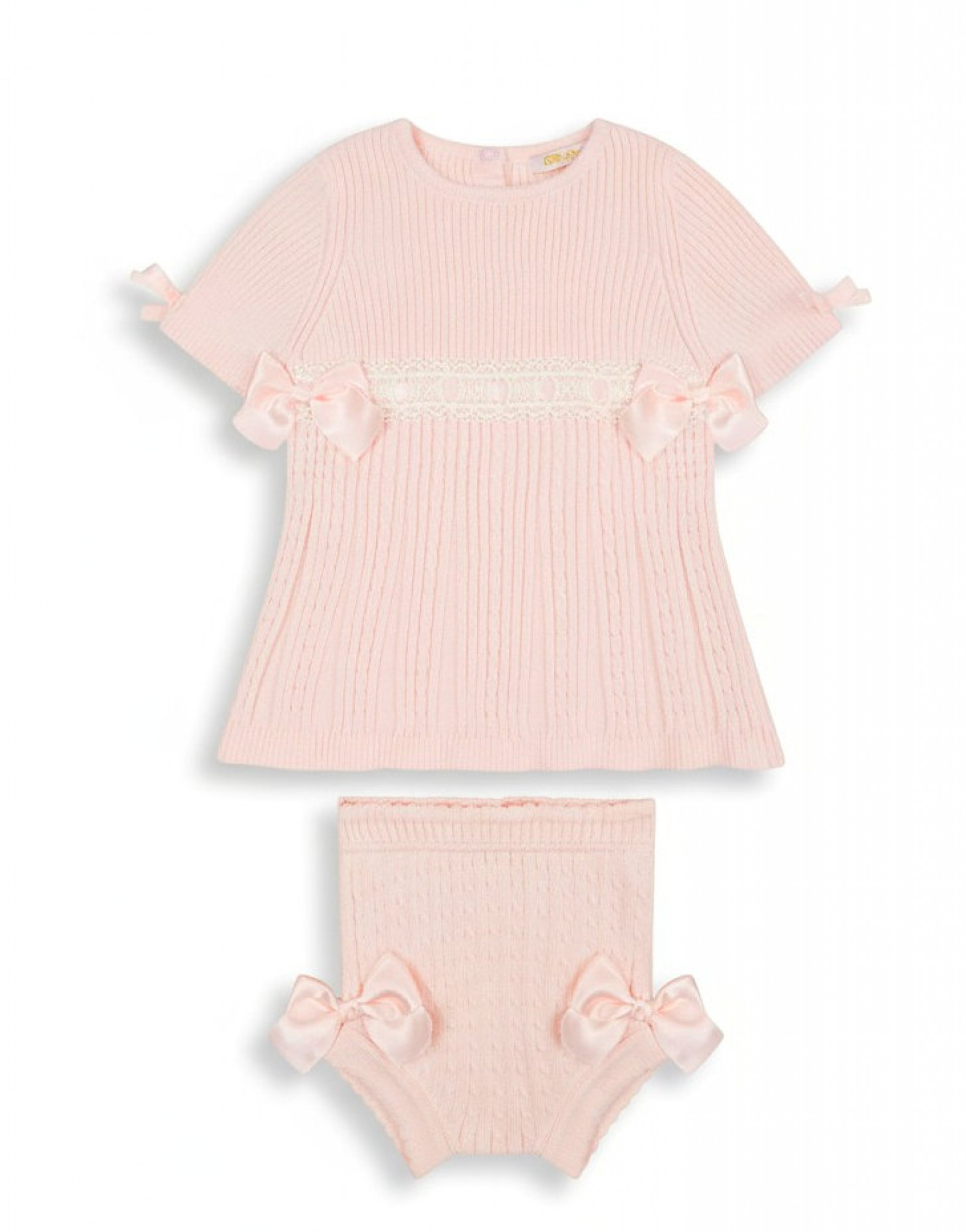 Little Dreams 112021PINK * LD52021-P Fine Knit Spanish Set (0-24 months)