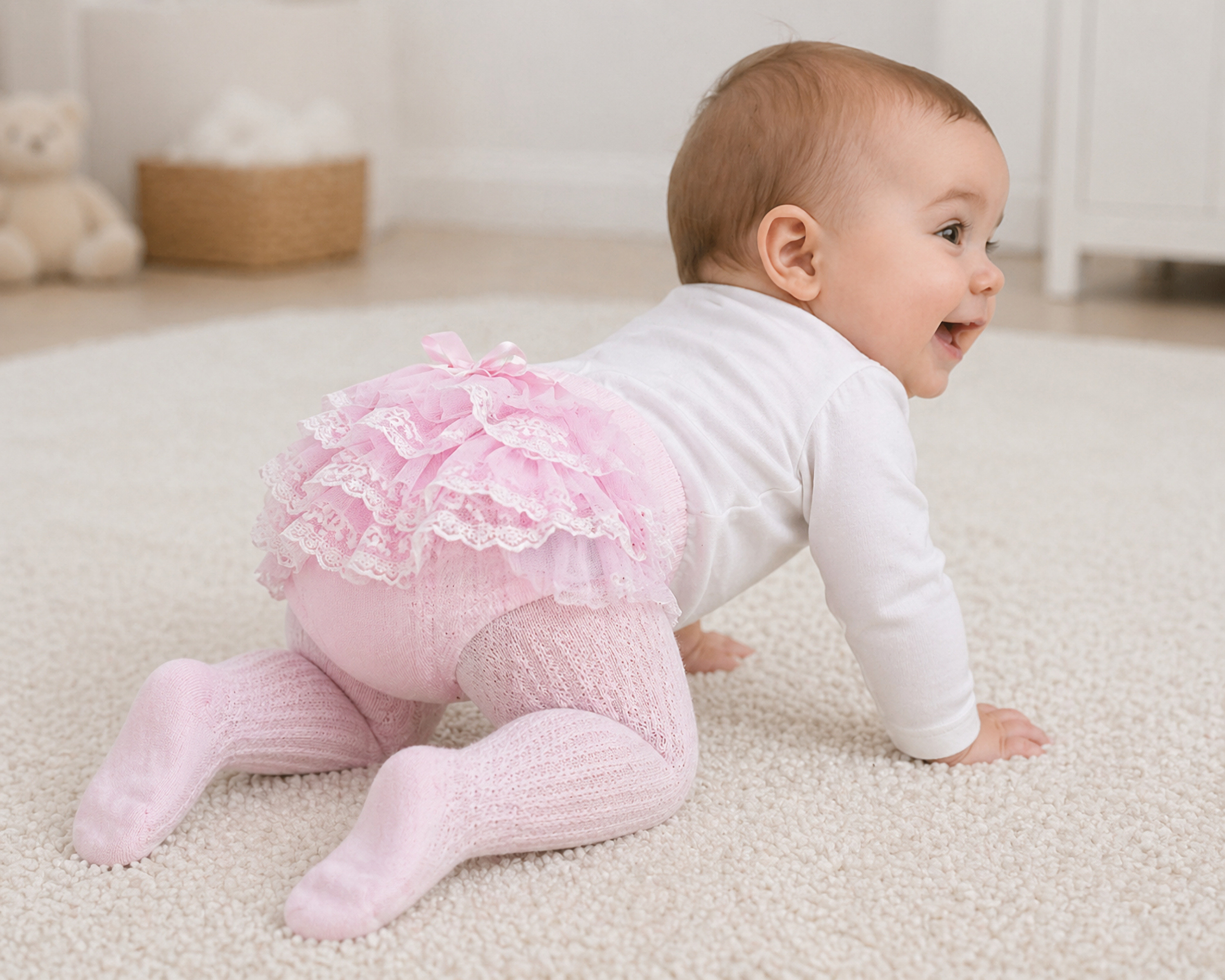 Little Dreams  * LD5237P Pink frilled tights (choose)