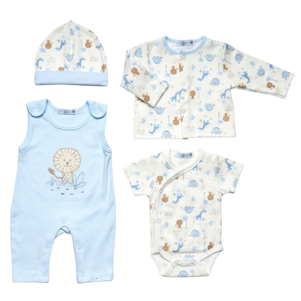 Little Fella 40JTC8466P * LBWLF8466 Lion 4 piece overall(3-8 lbs)