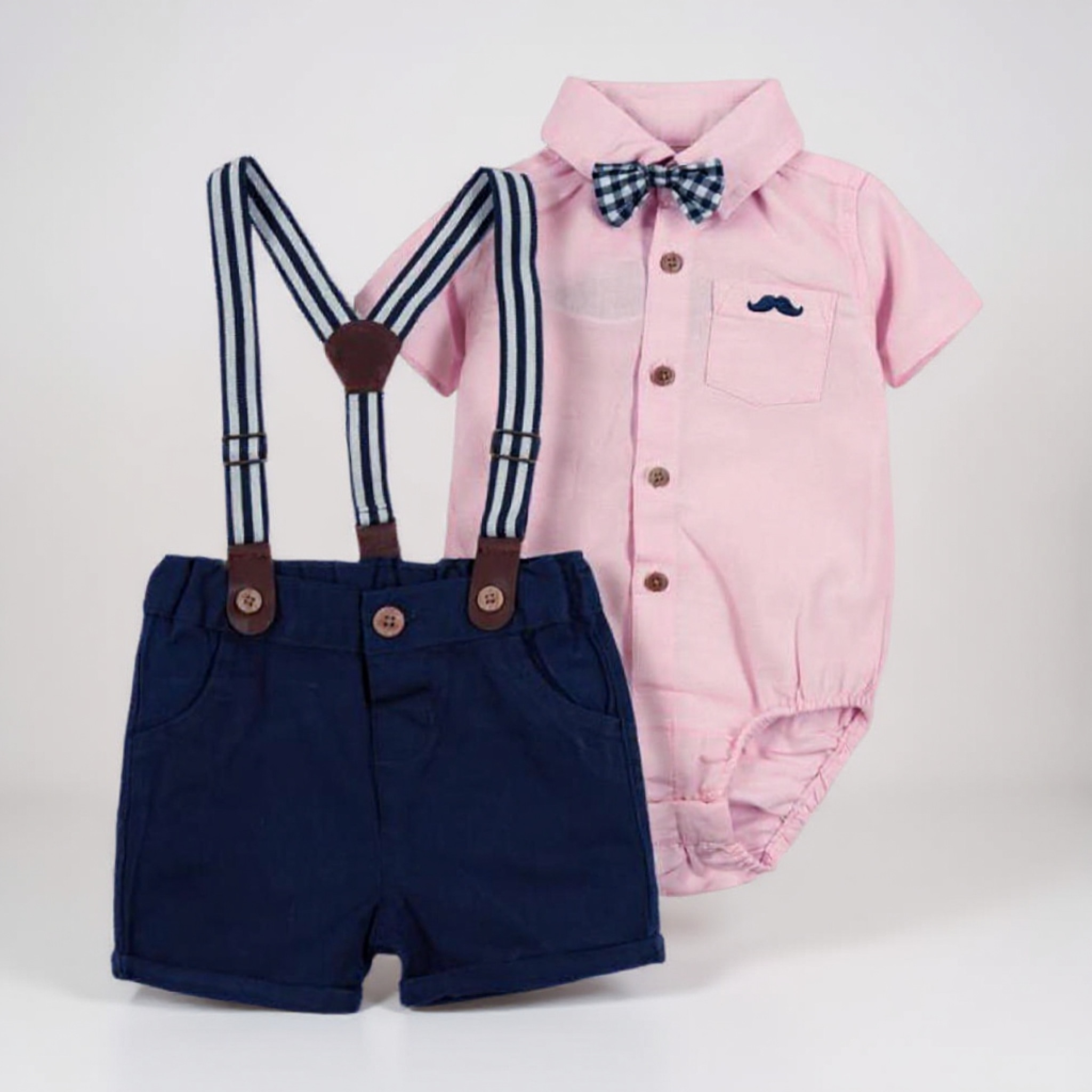Little Gent B03930 * LGB03930 Shirt Set with Braces (3-18 months)