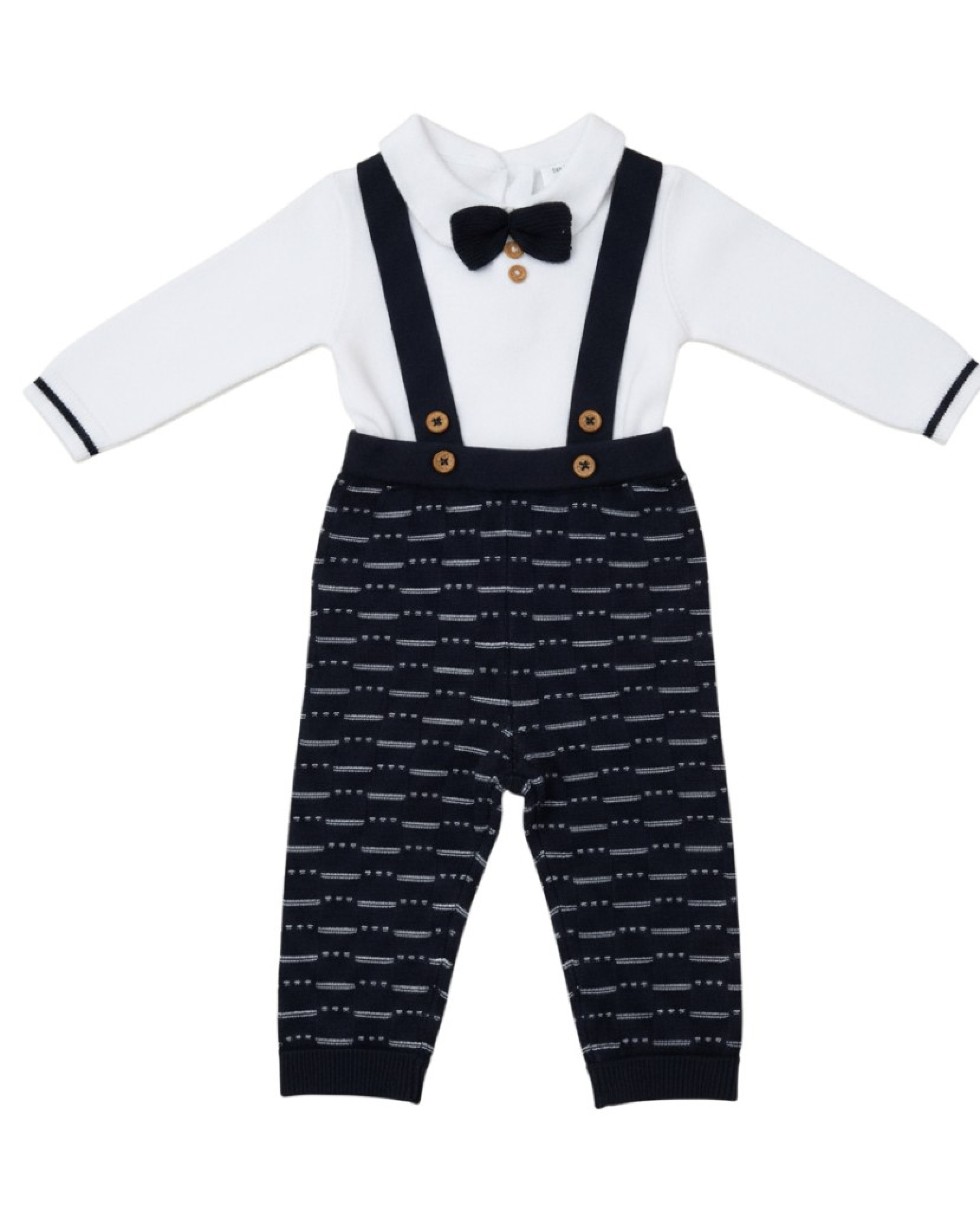 Little Gent E07663 LGE07663N Dungaree Knit set(0-12 months)