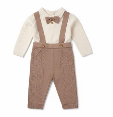 Little Gent E07665 * LGE07665 Dungaree Knit set(0-12 months)