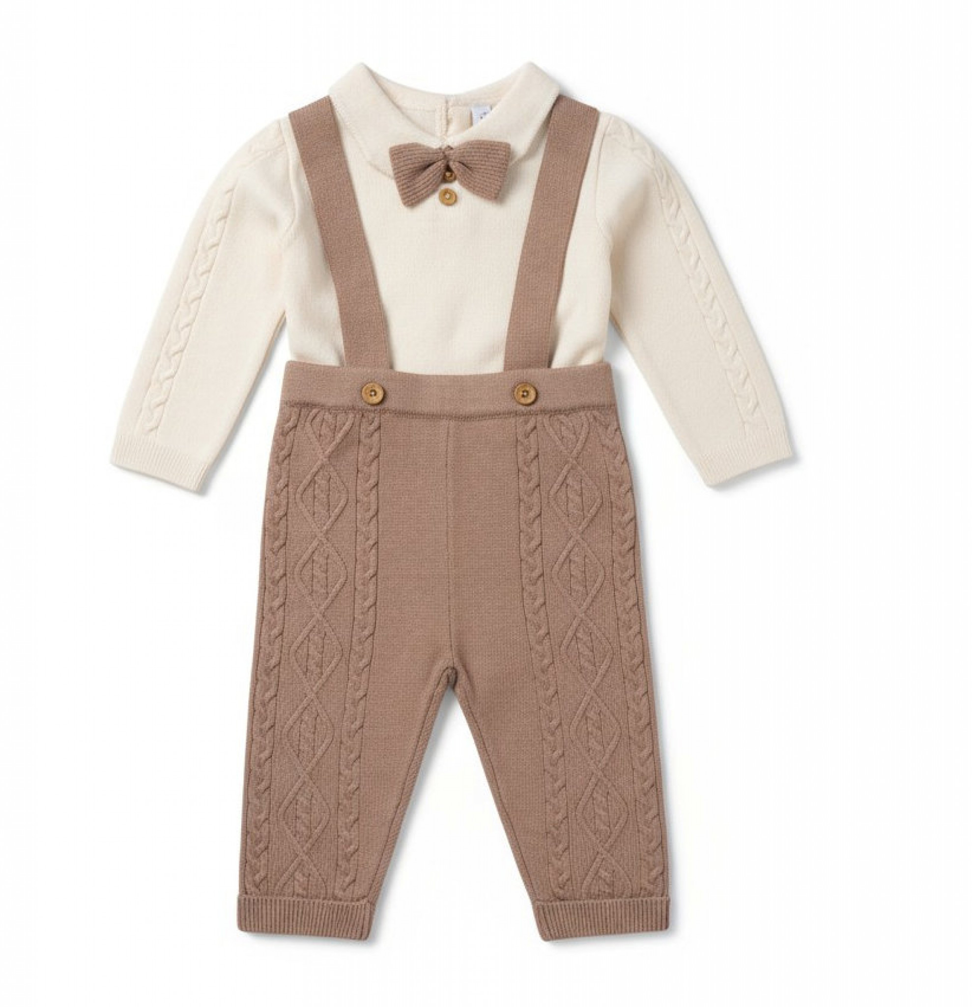 Little Gent E07665  LGE07665 Dungaree Knit set(0-12 months)