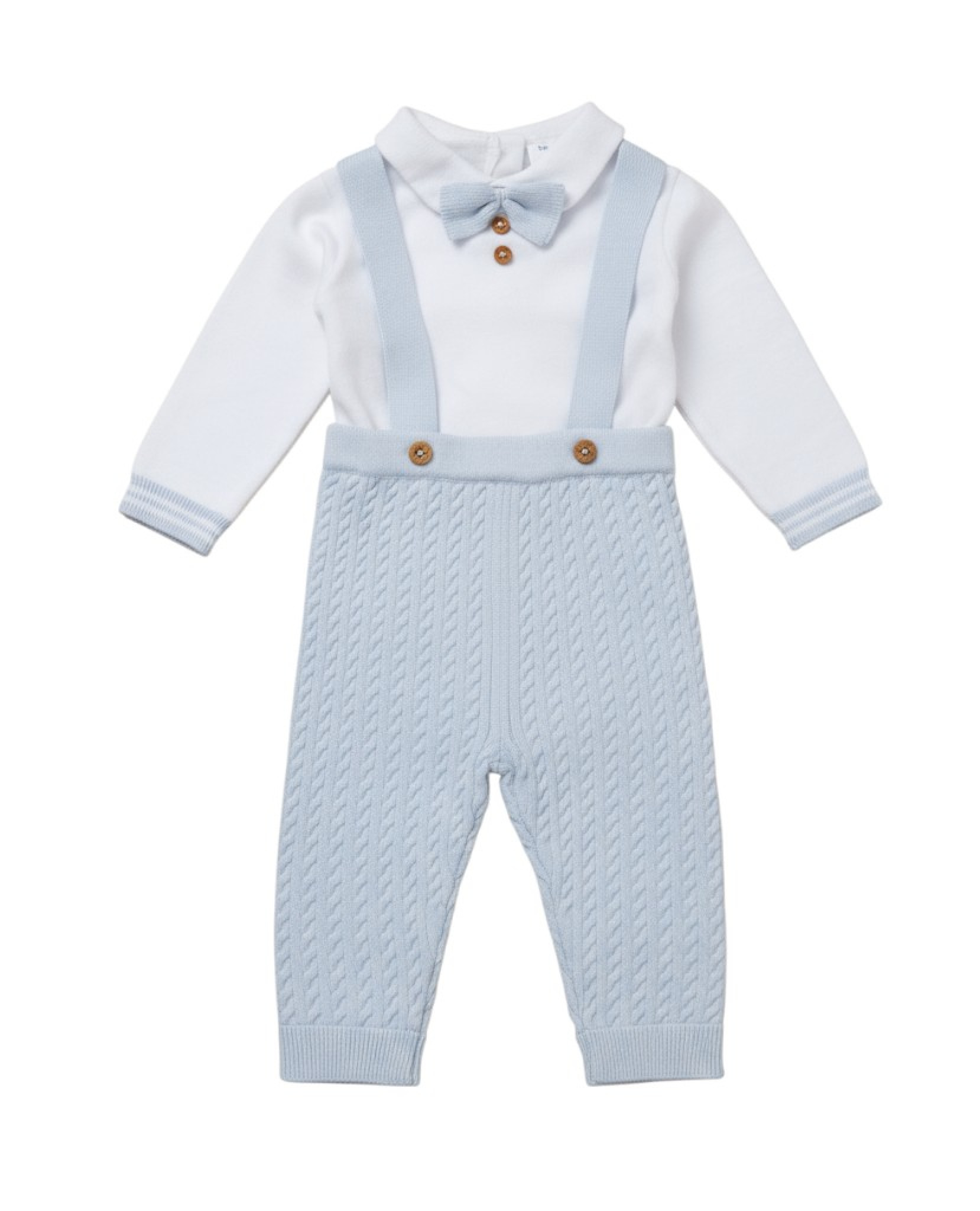 Little Gent E07667  LGE07667S Dungaree Knit set(0-12 months)