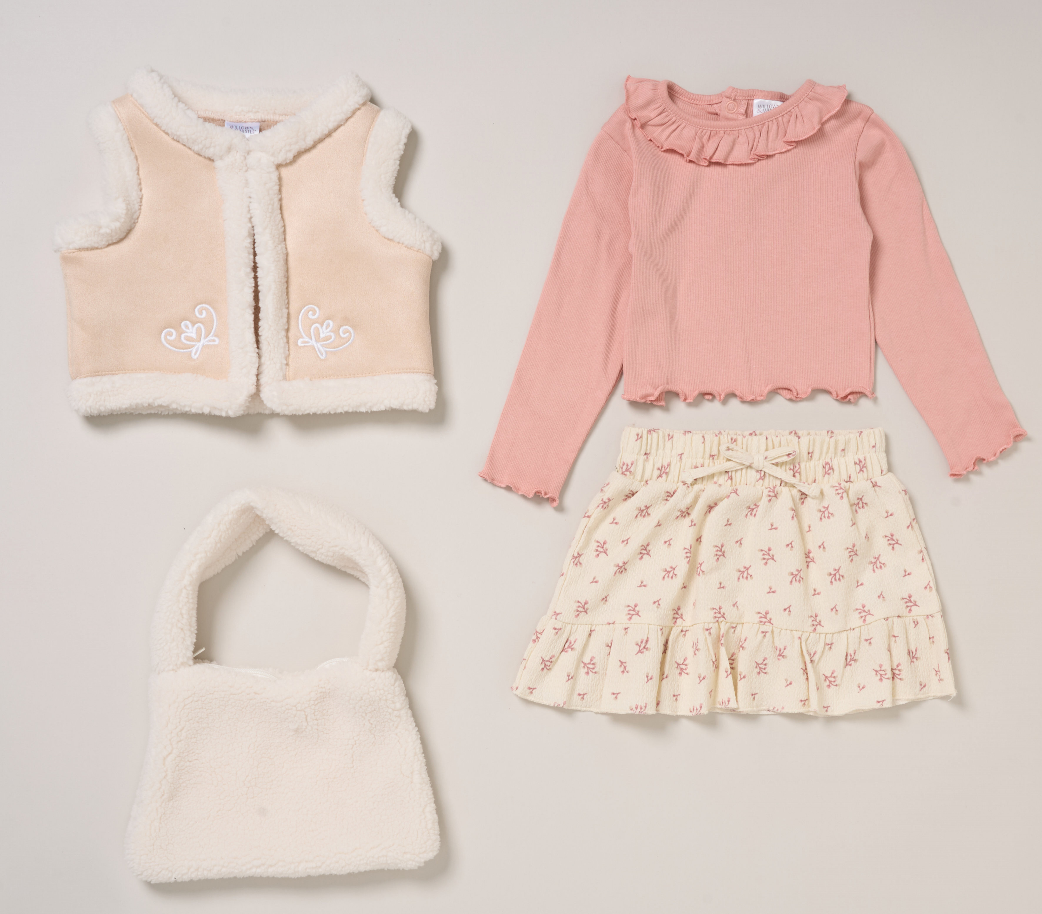 Lily & Jack G11460TOD * LGG11460B Faux Sheepskin  Gilet and Skirt Set (2-4 years)