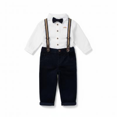 Little Gent G11530INF * LGG11530A Corduroy Bow Tie Set with Braces (12-24 months)