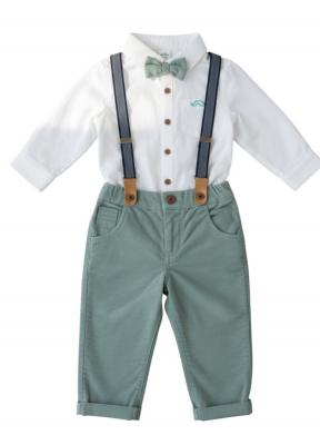 Little Gent G11531INF * LGG11531-A Corduroy Bow Tie  Set with Braces (12-24 months)