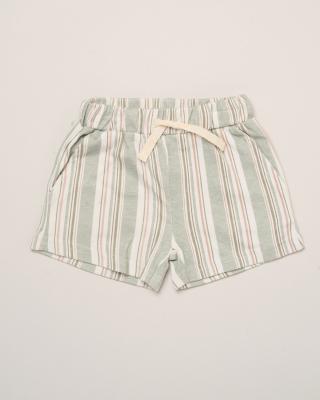 Little Gent  * LGH13726 Striped bodysuit, shorts, socks and cap ( 0-9 months)