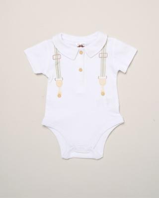 Little Gent  * LGH13726 Striped bodysuit, shorts, socks and cap ( 0-9 months)