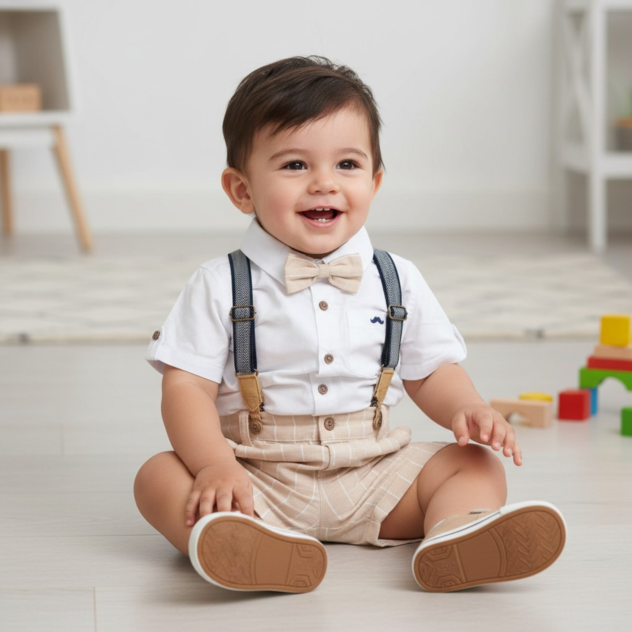 Little Gent G11531INF * LGH13739A  Bow Tie Set with Braces (9-24 months)