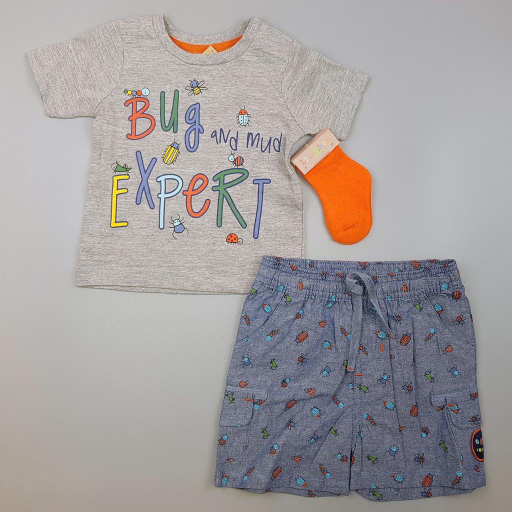 Lily & Jack  50555781711121 LJ16500A Bug Expert two piece with socks (6-24 months)
